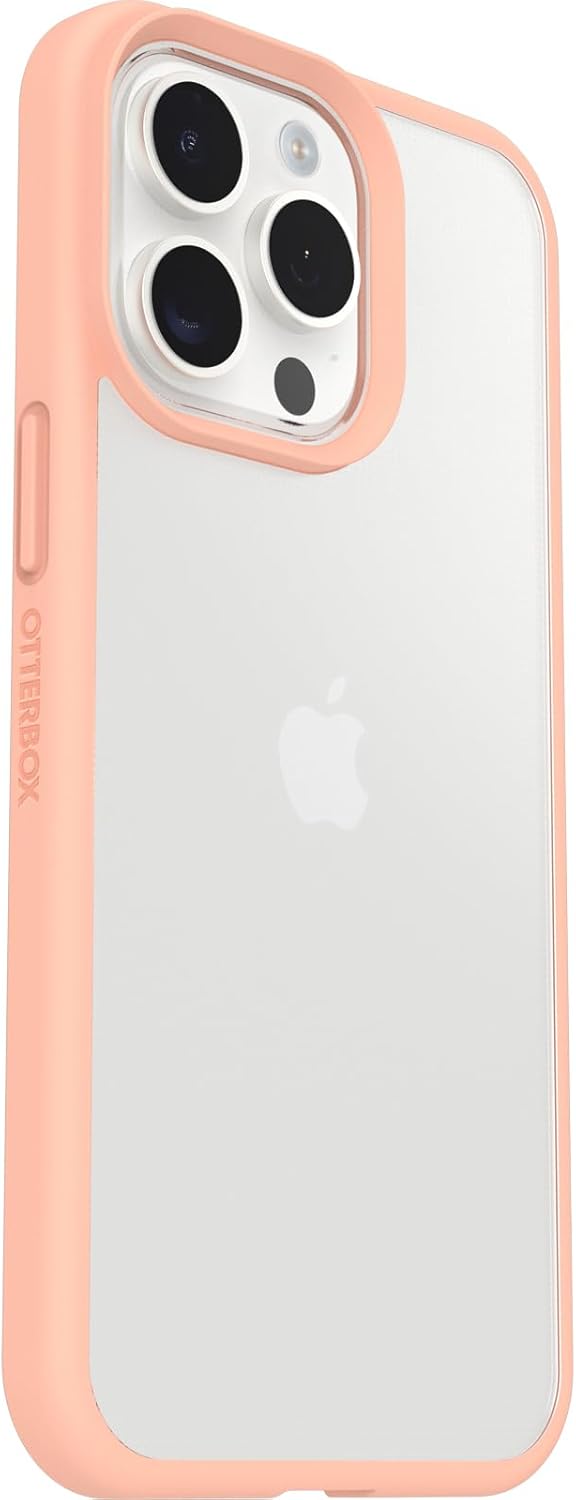 Thumbnail 3 de OtterBox React Series Cover per iPhone 15 Pro Max – ultra sottile, resistente agli urti, trasparente/peach
