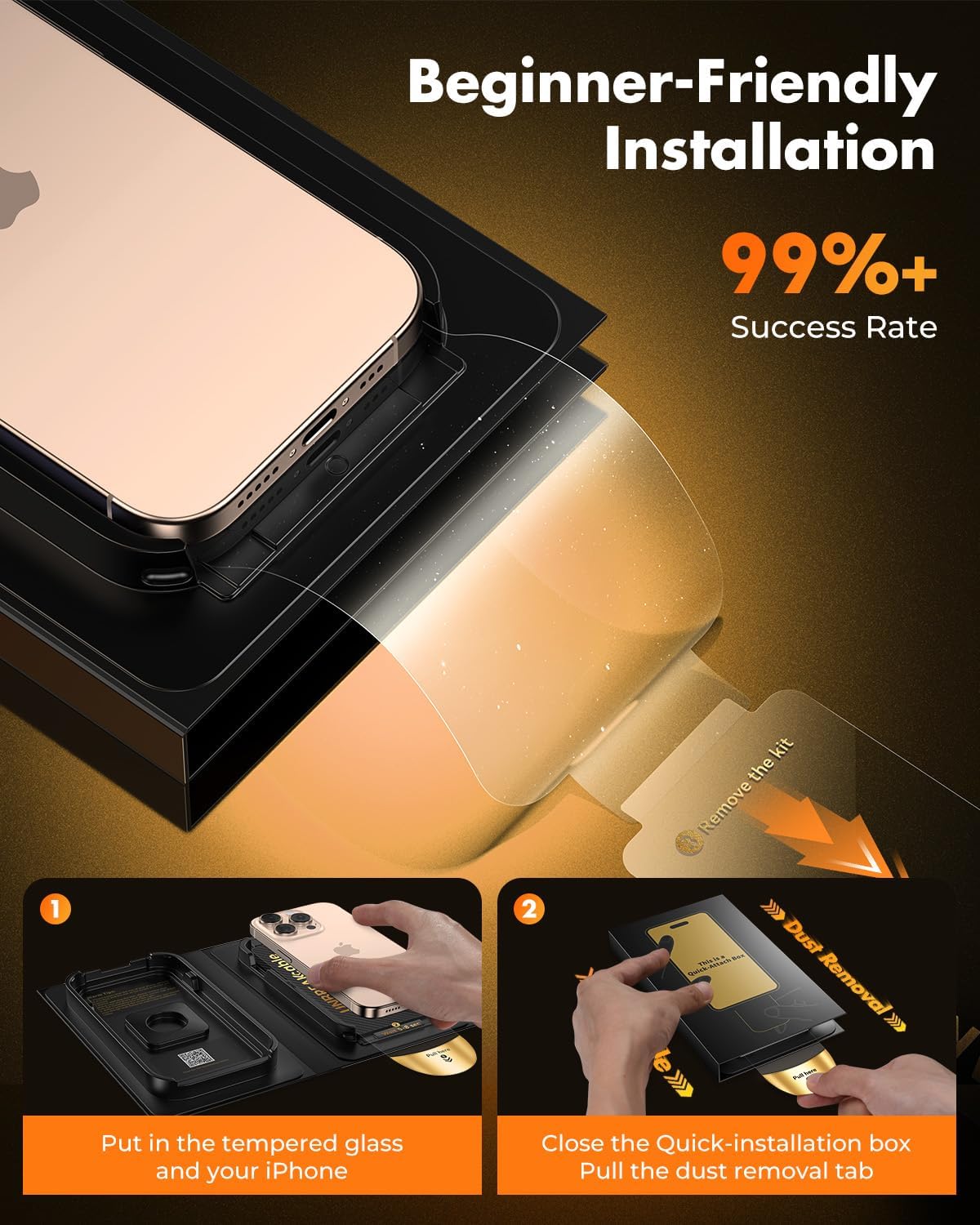 Detalle 2 de UNBREAKcable iPhone 15 Pro Screen Protector 3-Pack