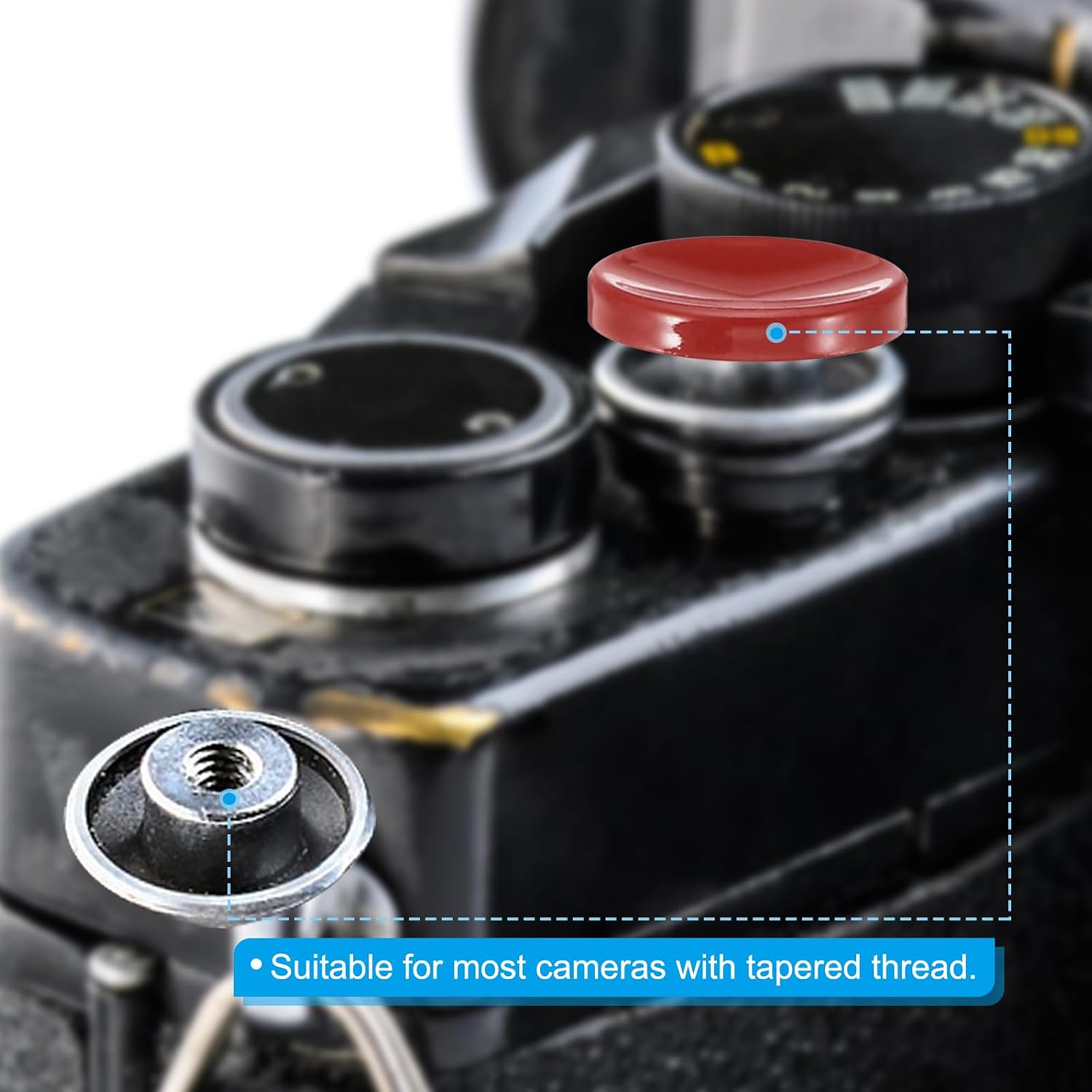 Thumbnail 4 de PATIKIL Camera Shutter Button 3 Pack – Soft, Copper, M3x0.5 for Nikon, Fujifilm, Leica and More