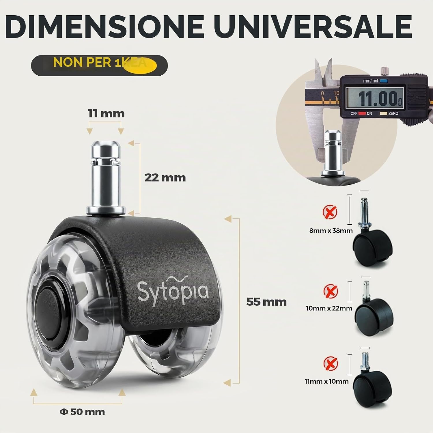 Thumbnail 1 de Sytopia 11x22 mm set 5 ruote sedia