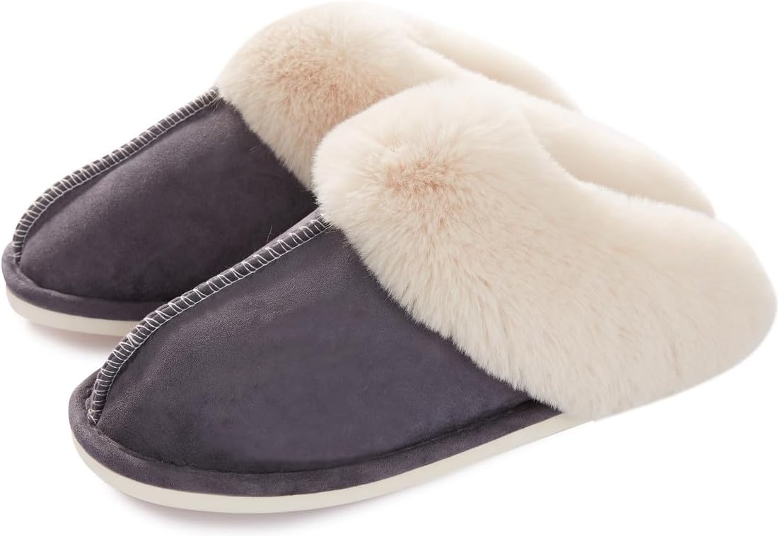 Thumbnail 2 de Misolin Pantofole Scamosciate Invernali con Memory Foam e Suola in Gomma – Comfort Caldo e Versatilità Interno/Esterno