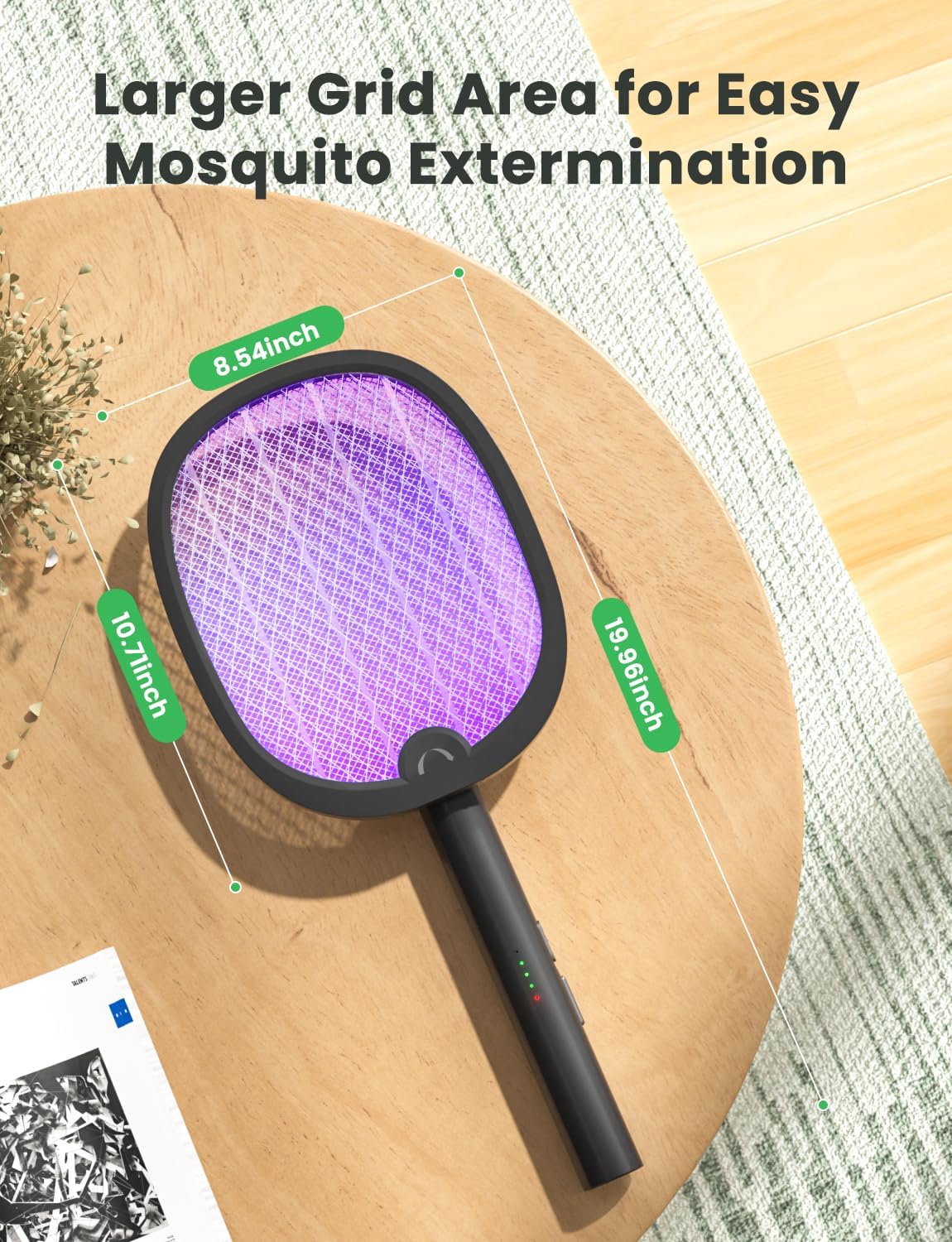 Detalle 1 de YISSVIC Electric Fly Swatter 4000V, 1800mAh 🪰