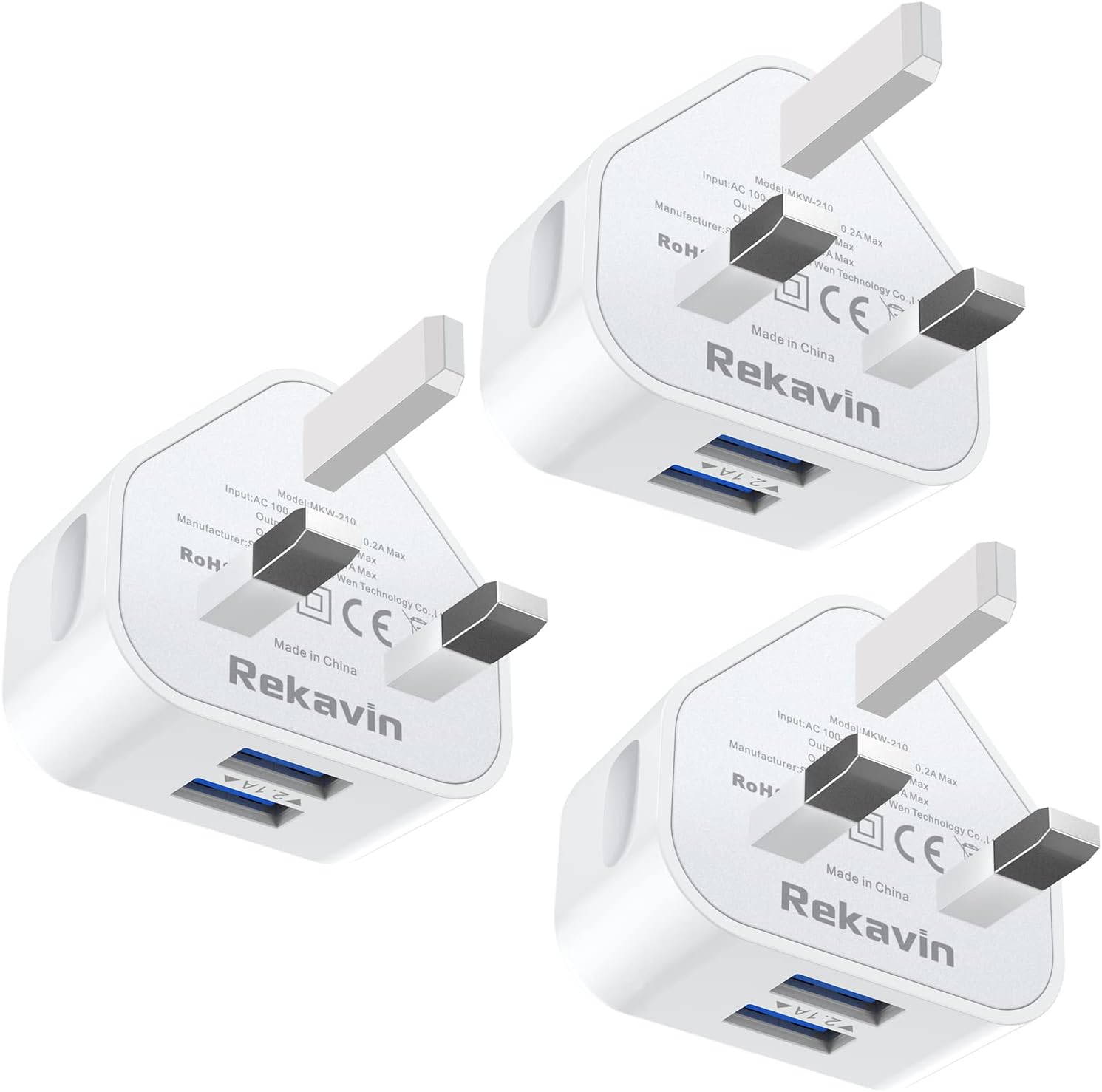 Detalle de Rekavin USB Plug 3-Pack 10.5W charger