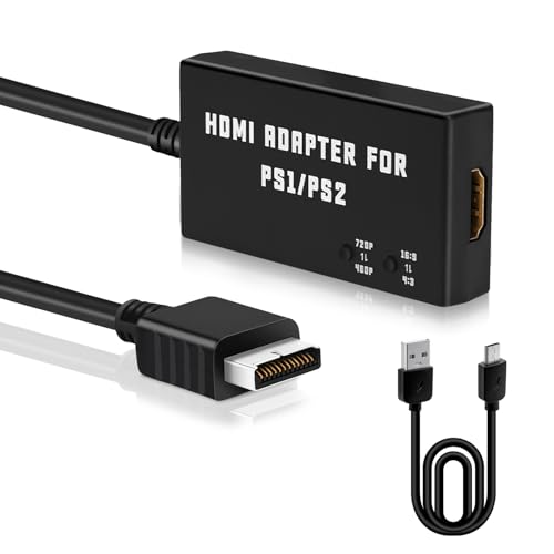 Thumbnail 7 de McBazel Adaptador PS1/PS2 a HDMI: Convertidor HDMI para PS1/PS2 con 4:3/16:9 y 480p/720p