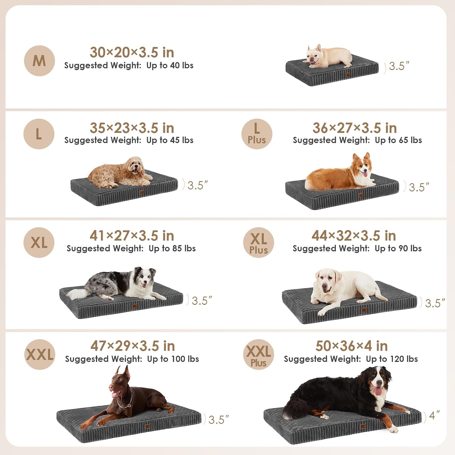 Detalle 2 de EHEYCIGA Orthopedic Dog Bed 41" x 27