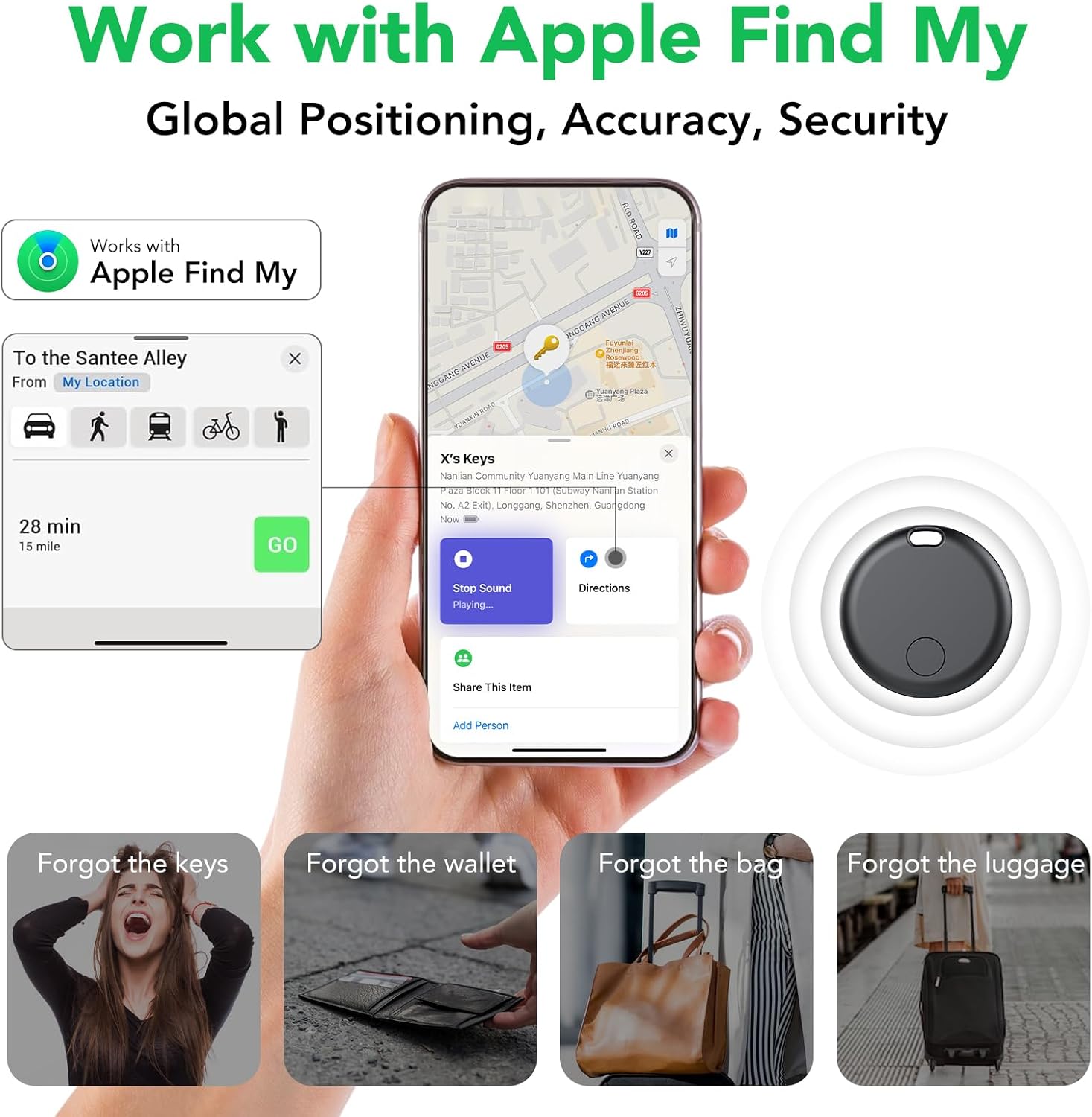 Thumbnail 1 de Air Tracker Tags-4 Pack Bluetooth Tracker