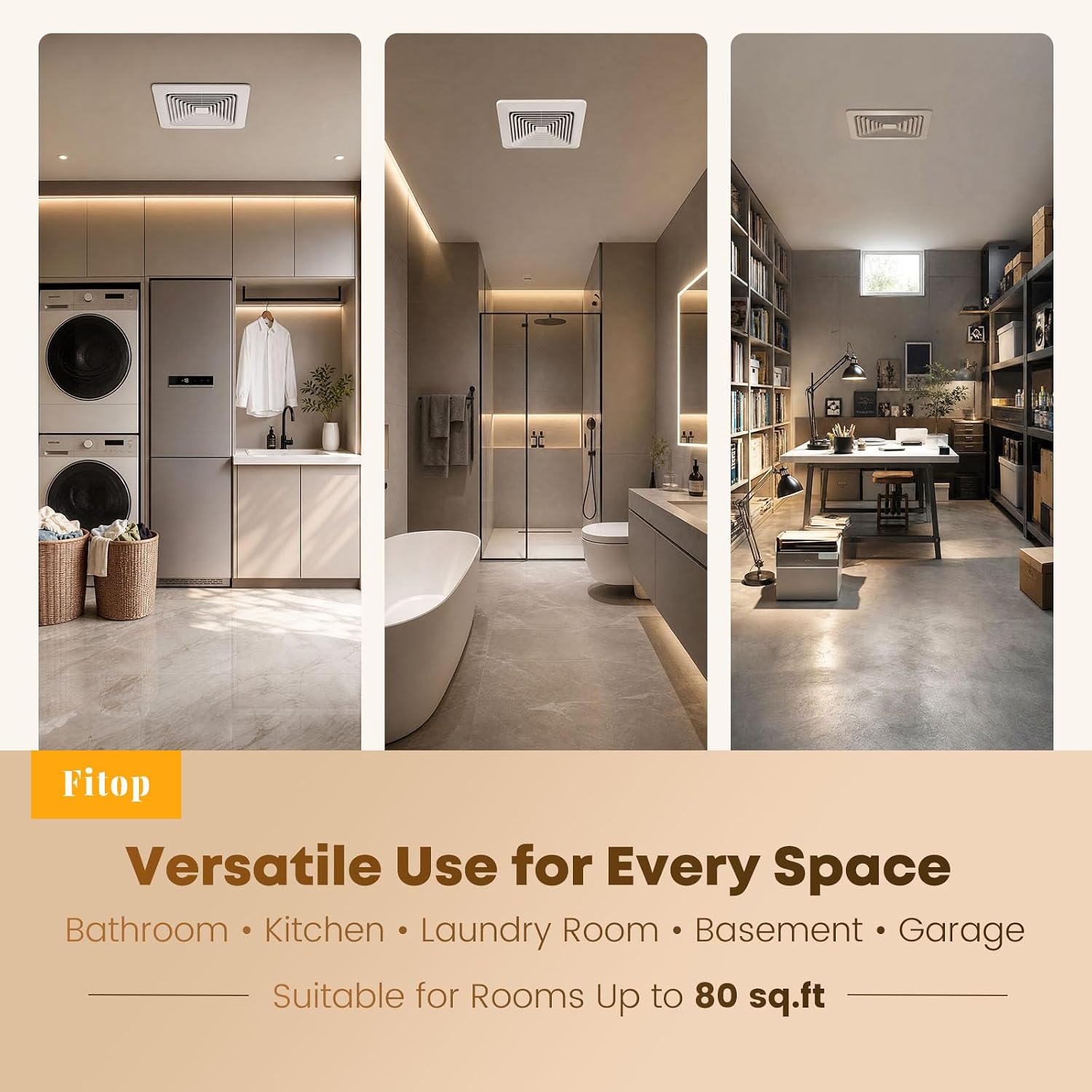 Detalle 2 de Fitop Bathroom Exhaust Fan 80 CFM
