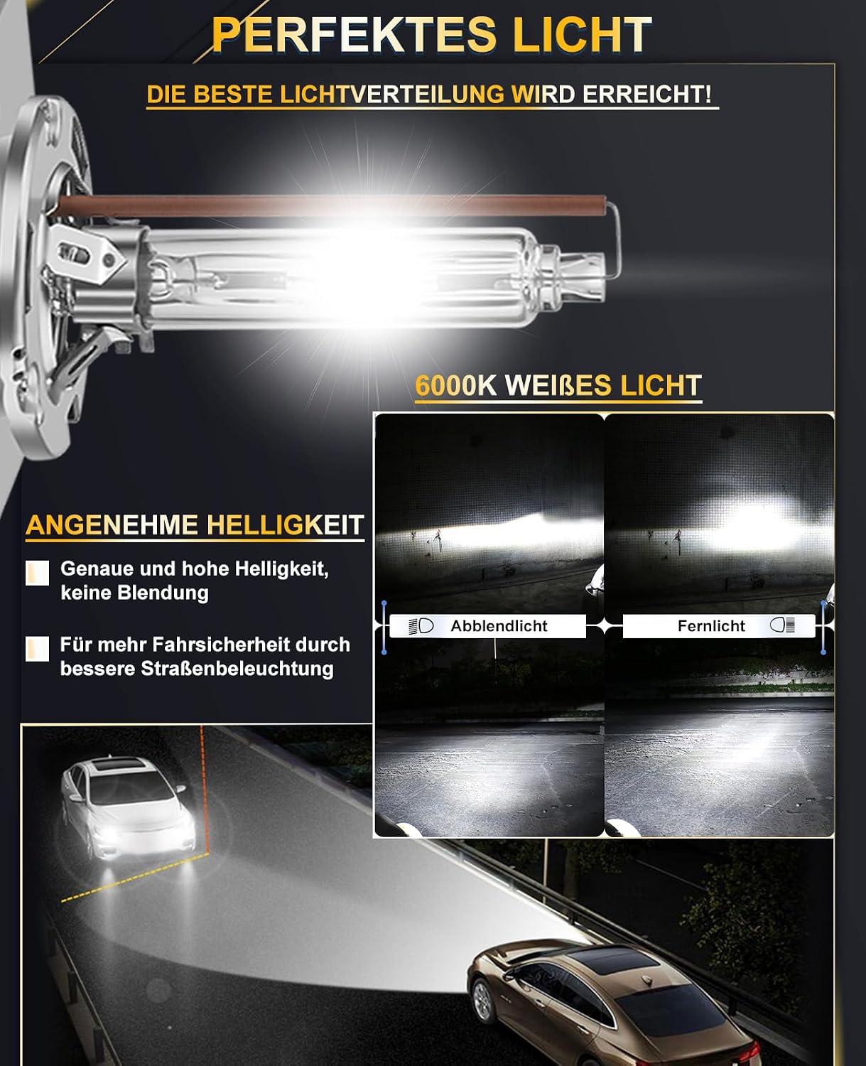Detalle de XELORD D5S Xenon Lampadine 35W 6000K per Auto | Doppia Lampadina HID Plug and Play