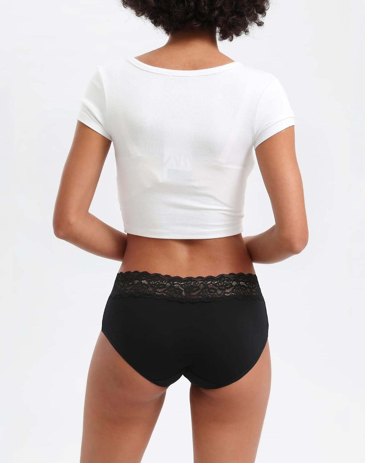 Detalle de INNERSY Unterhosen Damen Baumwolle mit Spitze – bequeme Hipster Slips im 6er Mehrpack