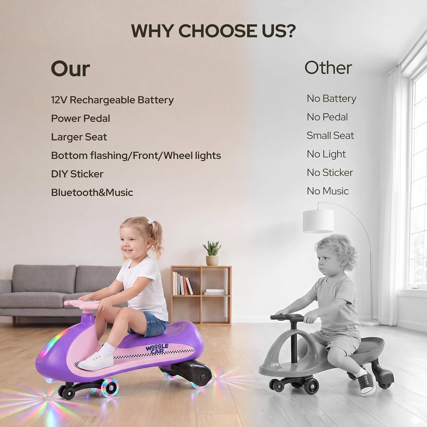 Detalle 2 de ELEMARA Electric Wiggle Car, 12V
