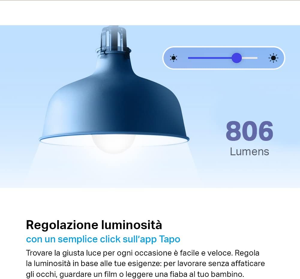 Thumbnail 2 de Tapo L520E Lampadina Wi‑Fi E27 806 lm