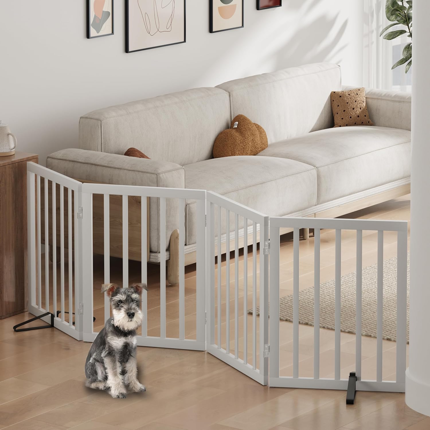 Detalle de Dog Gates for Doorways, Foldable 4 Panel