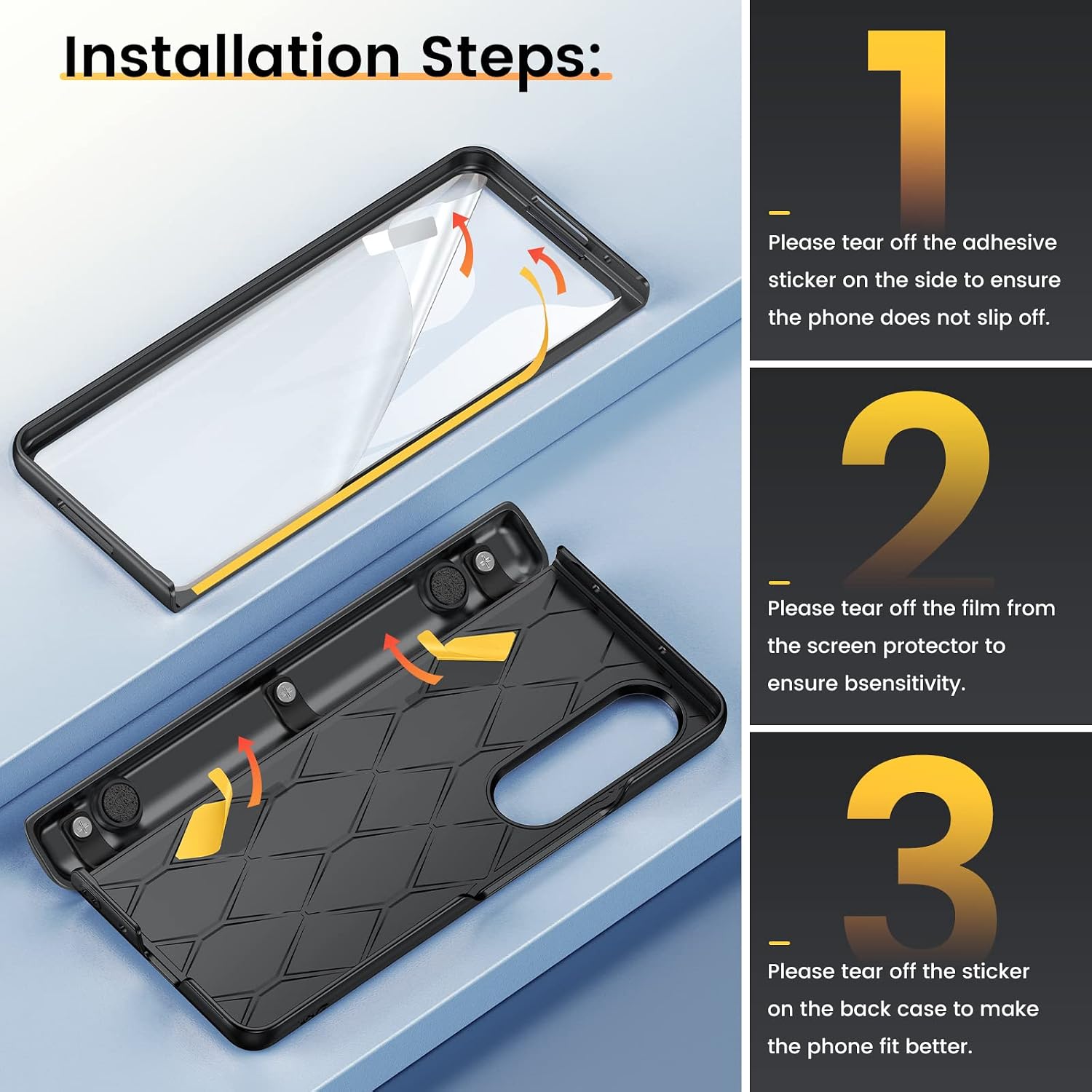 Detalle 2 de VEGO Galaxy Z Fold 4 Case with Hinge Protection, Camera Cover & Stand
