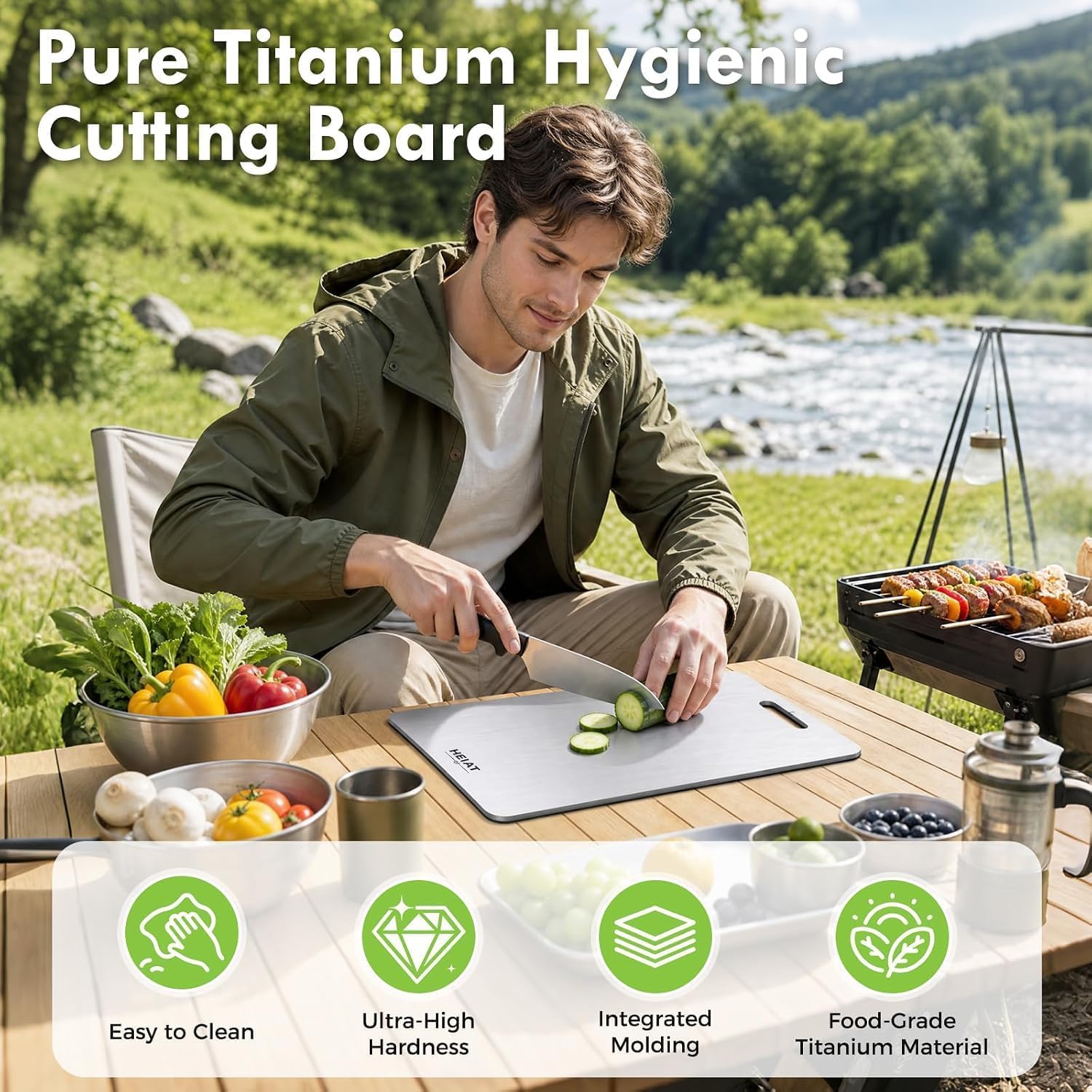 Detalle 2 de Titanium Cutting Board Set of 3