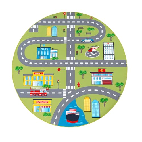 Thumbnail 4 de TT Home Tapis de jeu enfants garçon fille voitures rue vert 200 cm ⚙