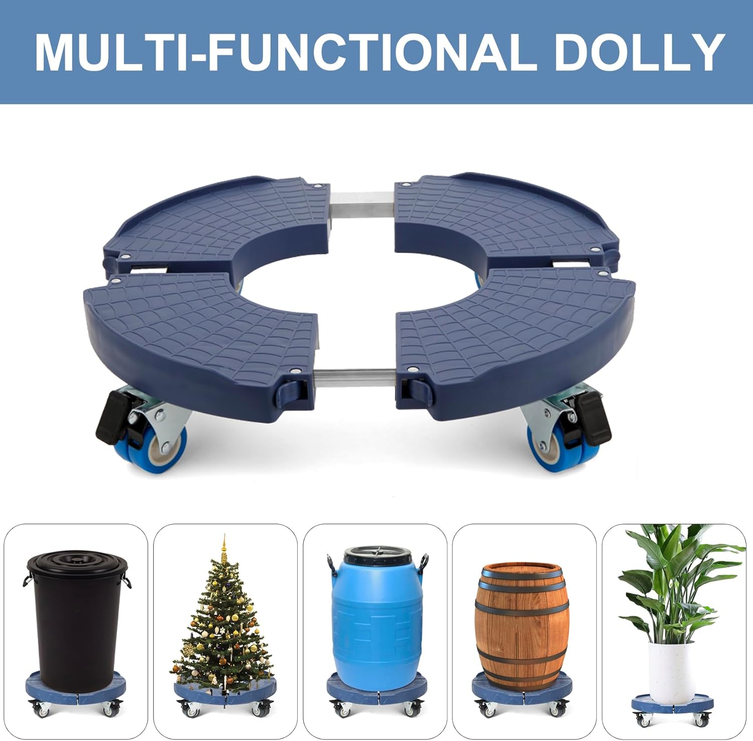 Thumbnail 3 de Sottovaso con Ruote 360° WEIBIDA: carrello portavasi regolabile 40–54 cm, capacità 200 kg