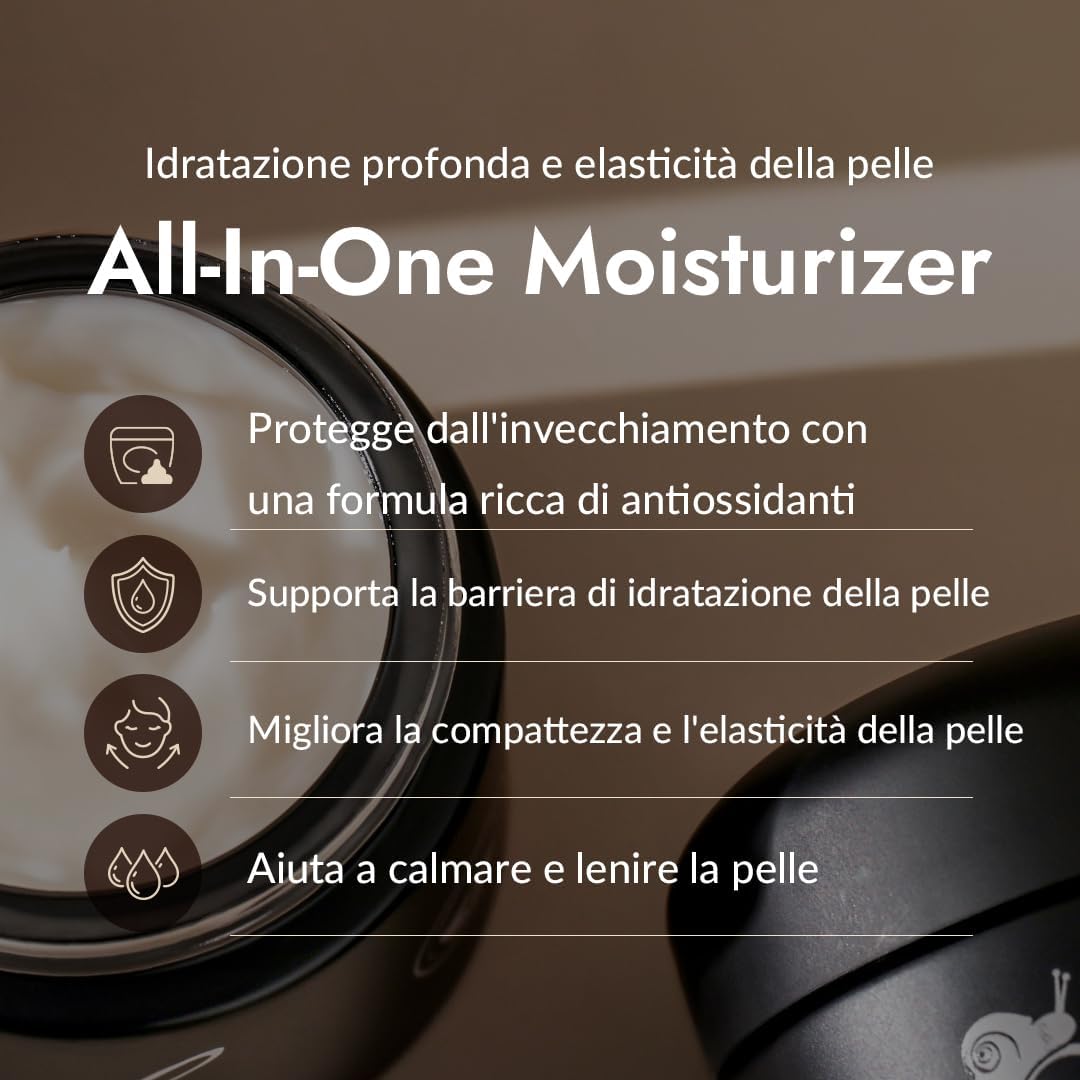Detalle 2 de MIZON Crema alla Bava di Lumaca Nera 35 ml anti-invecchiamento all in one