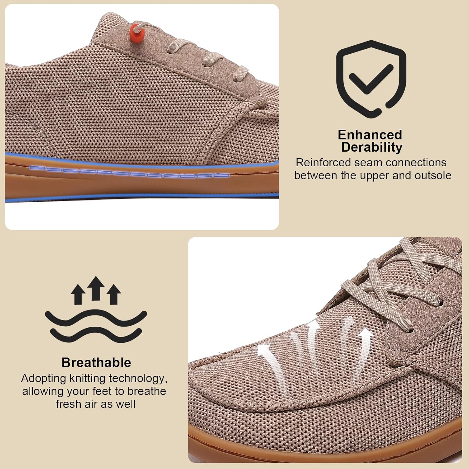 Thumbnail 4 de Men's Barefoot Wide Toe Box Shoes minimalist slip-on walking shoes