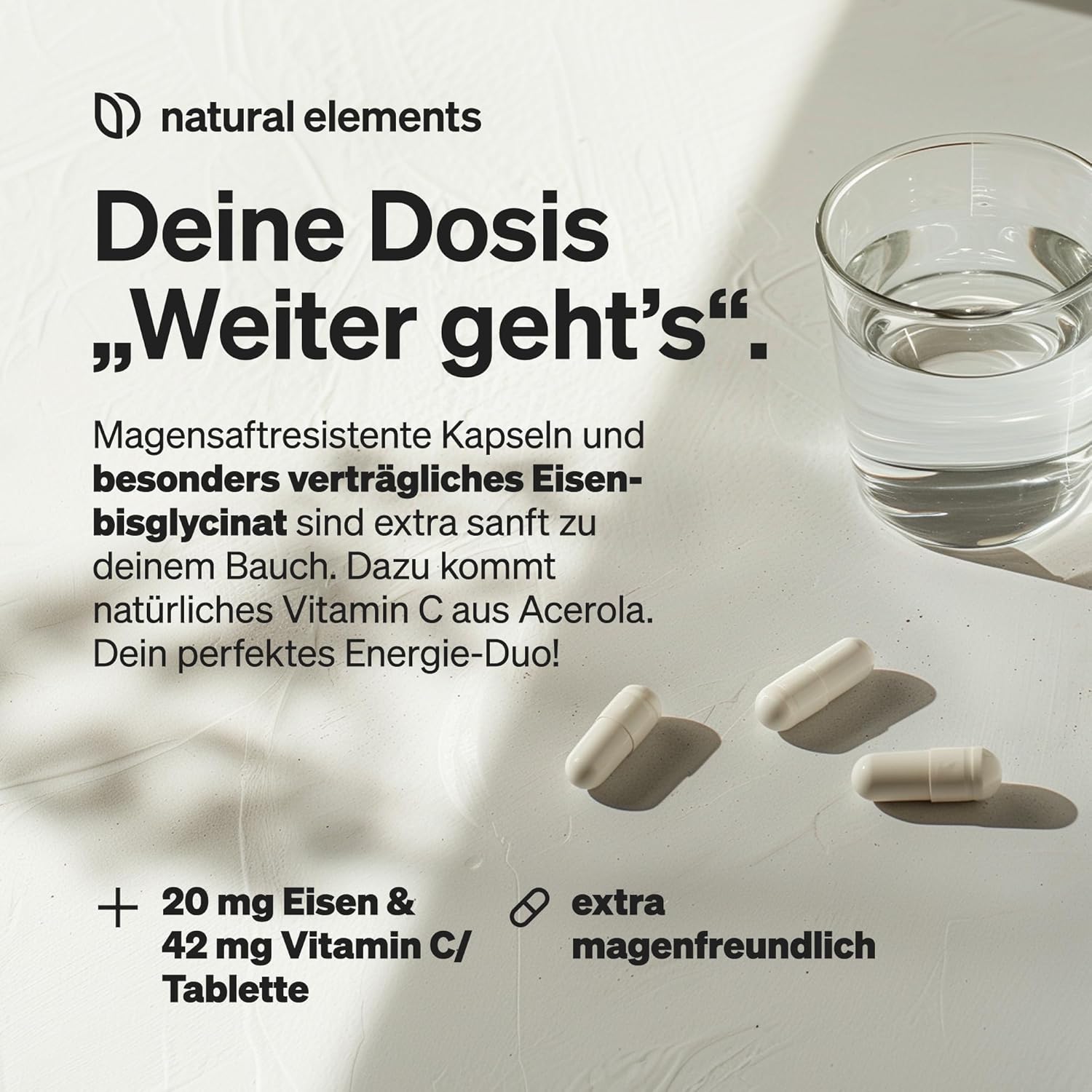 Thumbnail 2 de natural elements Eisen 20 mg Kapseln, 180 Stk. 💊