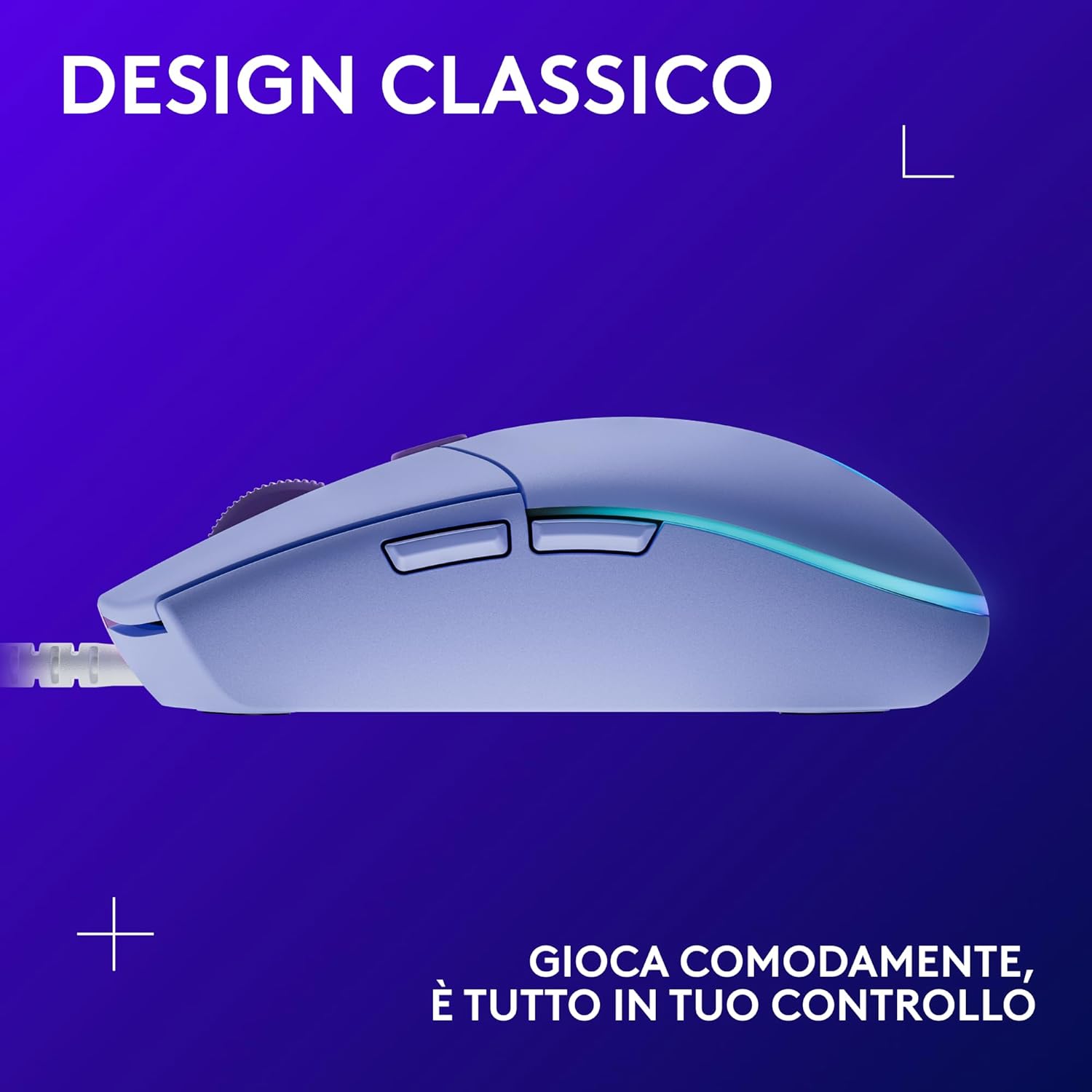 Thumbnail 6 de Logitech G G203 LIGHTSYNC RGB gaming mouse con illuminazione personalizzabile e sensore fino a 8.000 DPI (lilla)