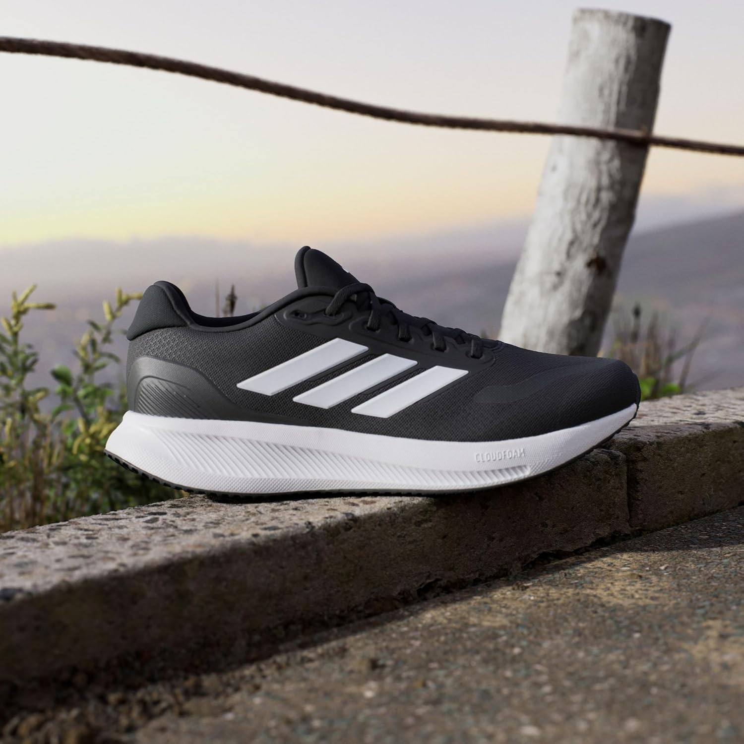 Thumbnail 1 de Adidas Runfalcon 5 Men's Running Shoes (UK 6.5) – Core Black/Cloud White