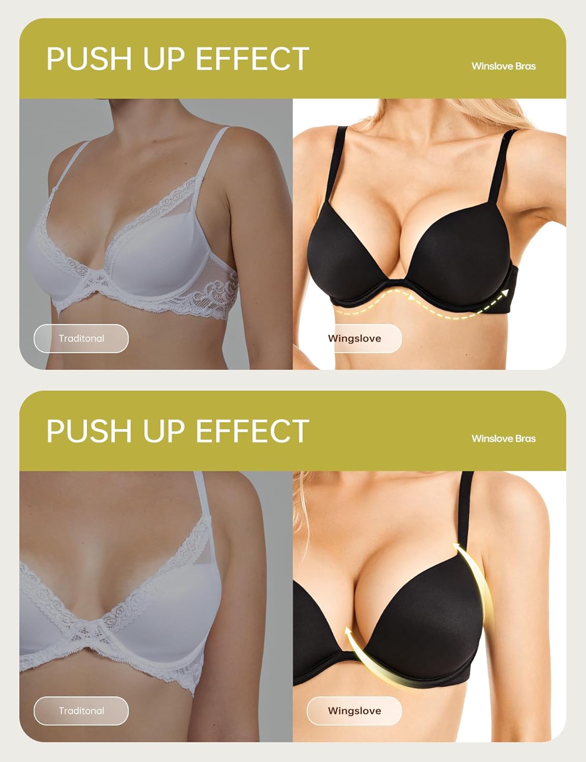 Thumbnail 1 de Wingslove Damen Super Push-Up-BH mit Bügel: Extrem gepolstert & Maximizer für kleine Brüste