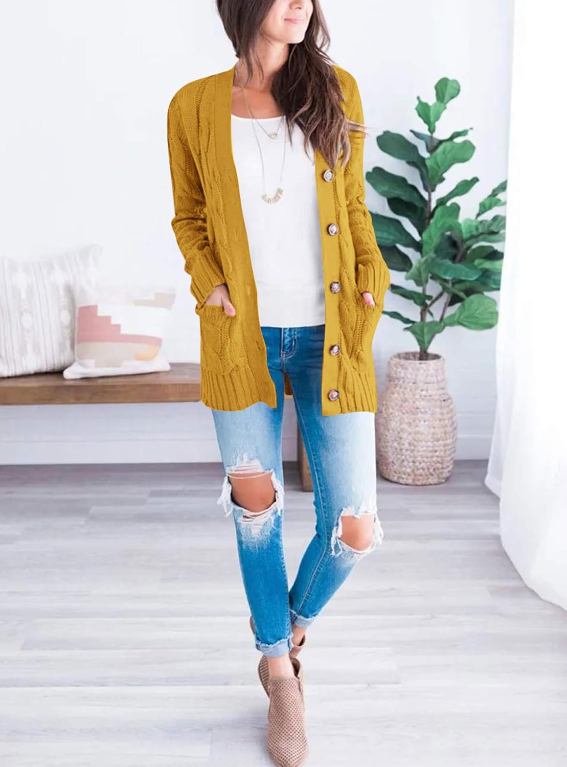 Thumbnail 5 de PRETTYGARDEN Open-Front Women's Cardigan Sweater