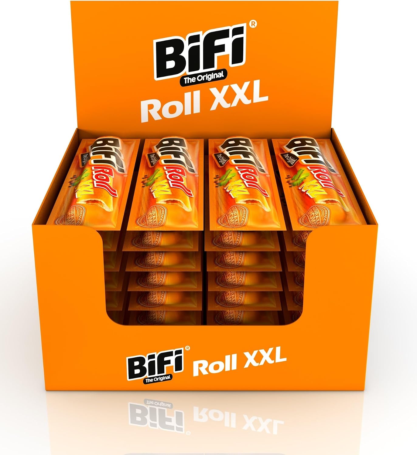 Detalle de BiFi Roll XXL 🍖 Snack de salami en hojaldre, pack 24