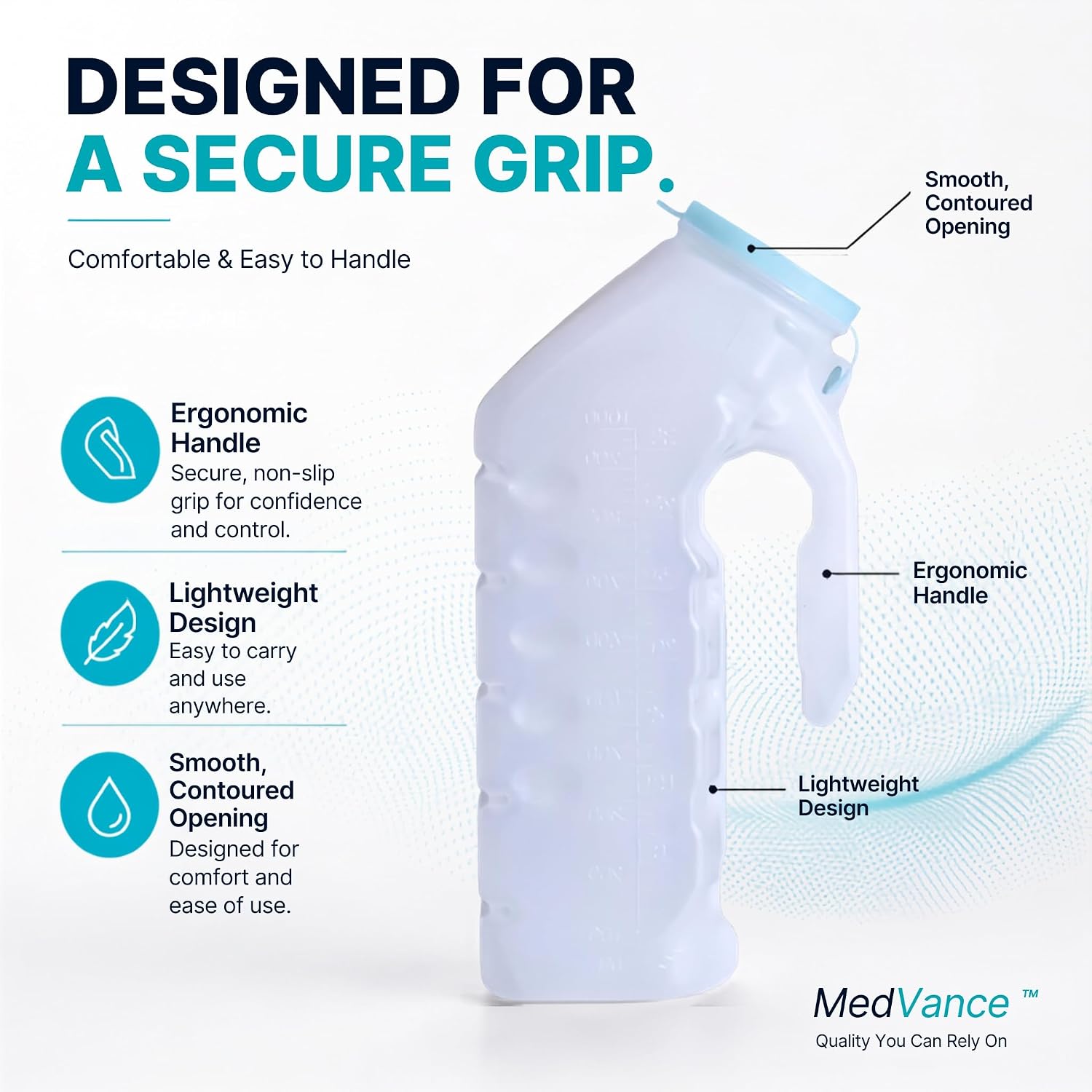 Detalle 2 de MedVance Men's Urinal Bottle, 1,000 ml