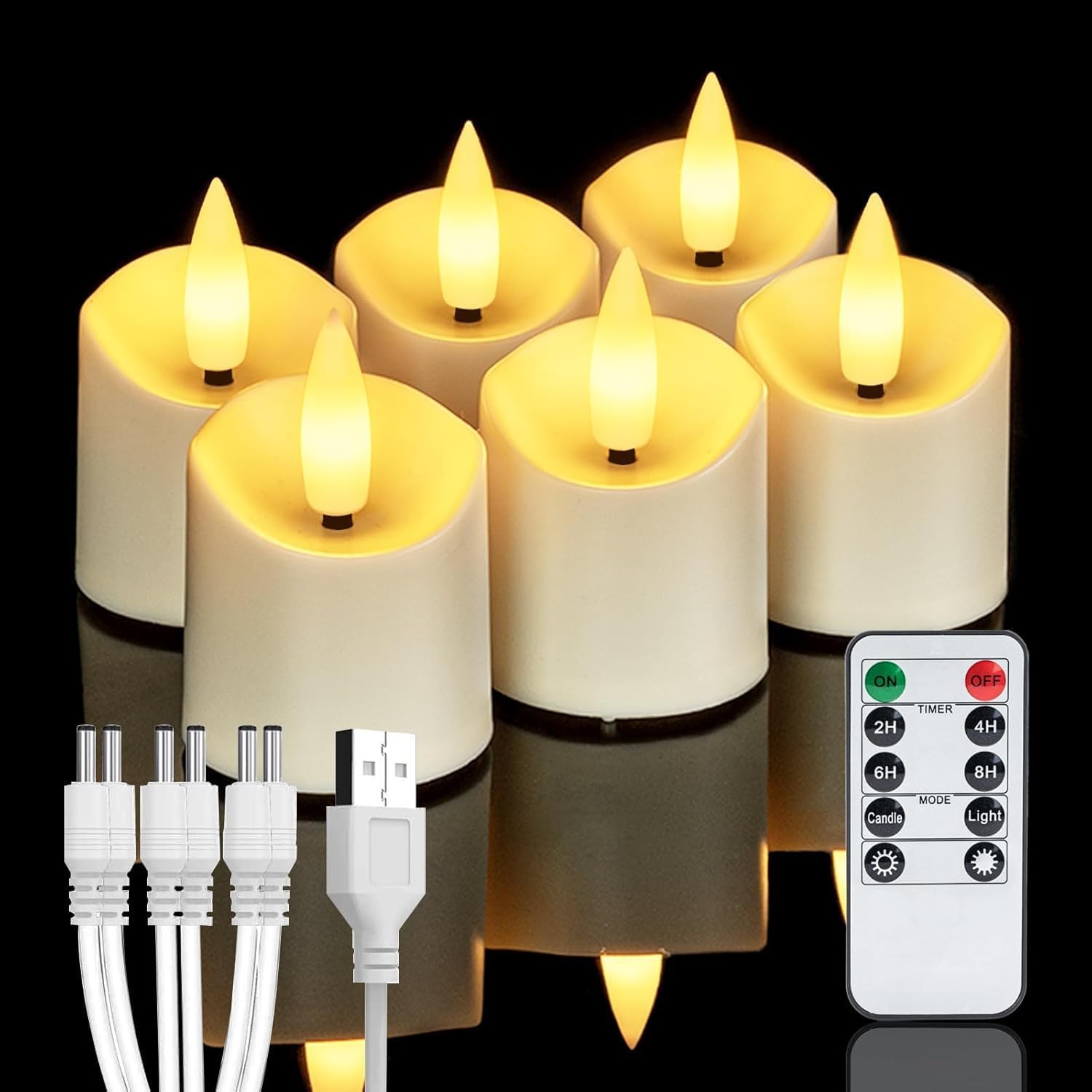 Homemory LED Teelichter mit Timer und Fernbedienung
