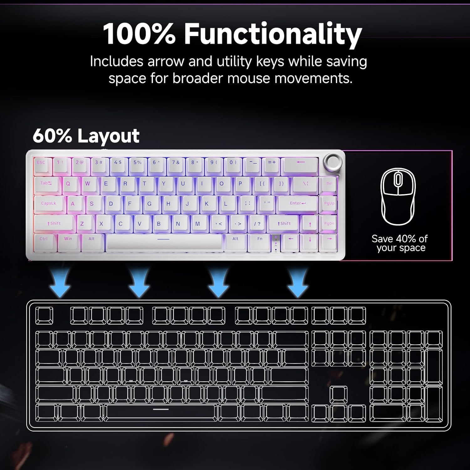 Thumbnail 4 de TMKB T68E Gaming Tastatur 66 Tasten ⌨