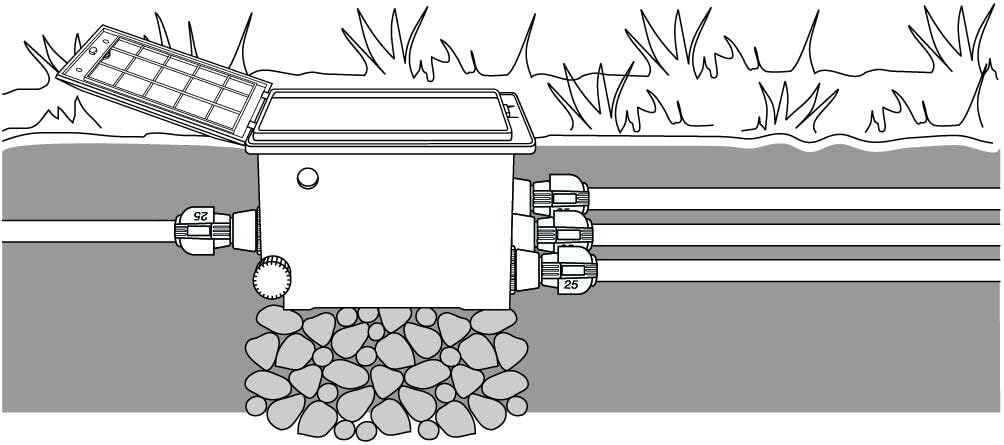 Detalle 2 de Gardena Ventilbox V3: Bodeneinbaudose für unterirdische Bewässerung, kindersicher