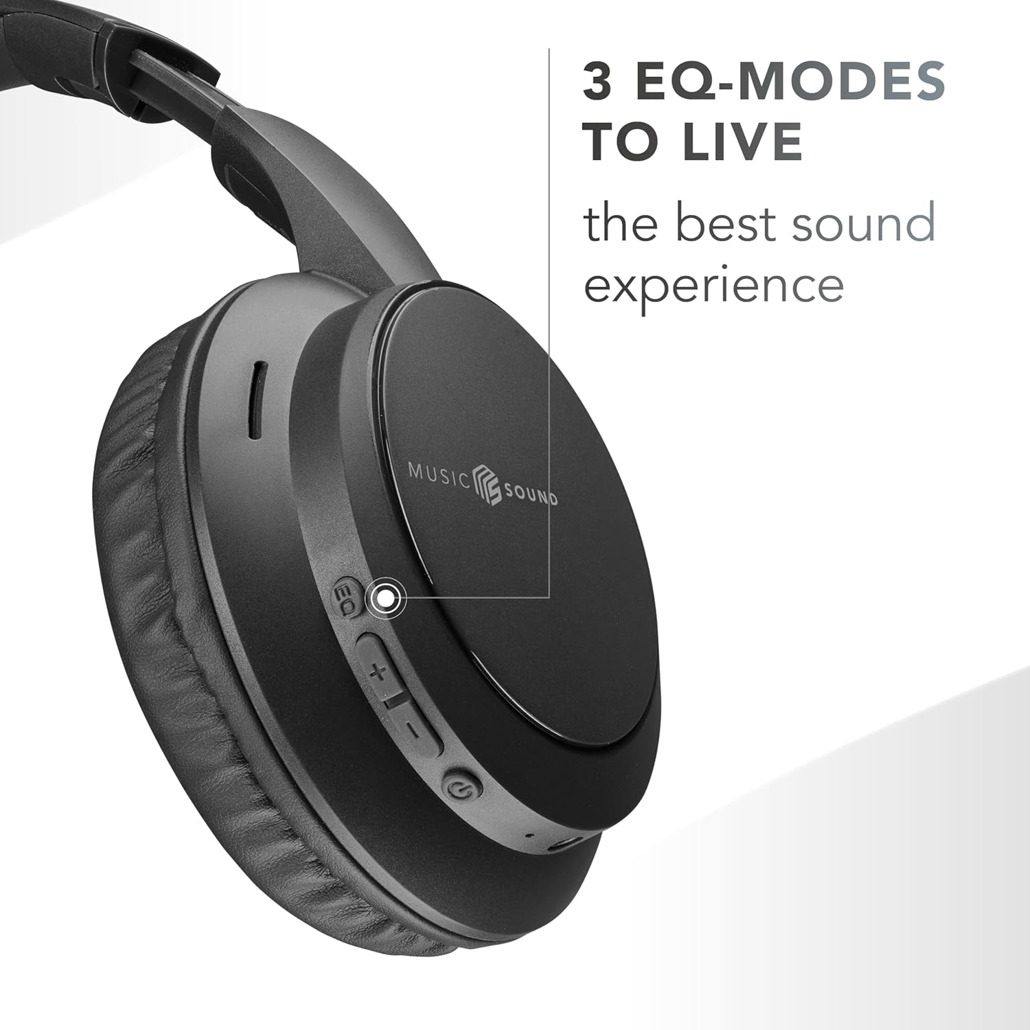 Detalle de Music Sound Boost – Kabellose Around-Ear-Kopfhörer mit drei EQ-Modi
