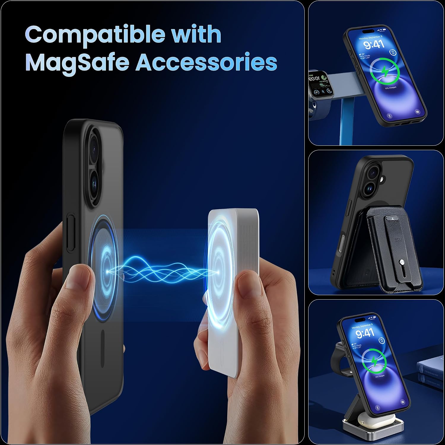 Thumbnail 5 de CACOE iPhone 16 Hülle MagSafe mit 2400 GS Magnetismus