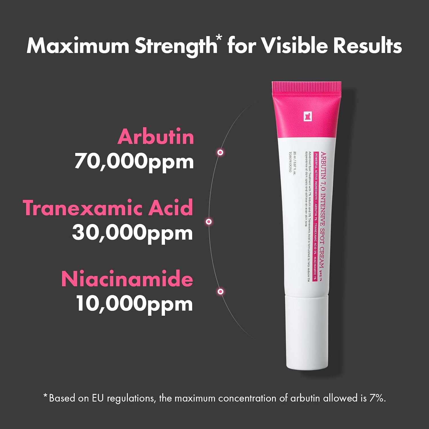 Thumbnail 3 de TOSOWOONG Arbutin 7% Intensive Spot Cream (70,000ppm), 20ml for Dark Spots & Freckles