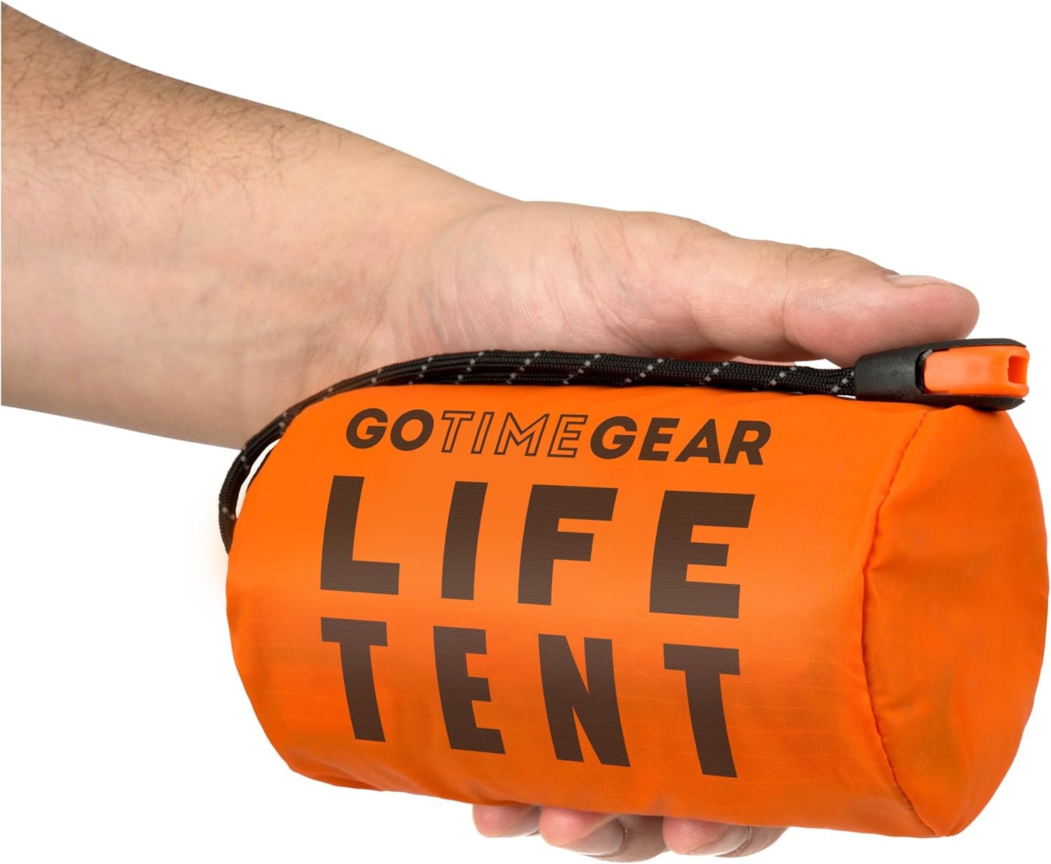 Detalle de Go Time Gear GTG012 2人用サバイバルチューブテント 防水・防風設計、パラコードとホイッスル付き