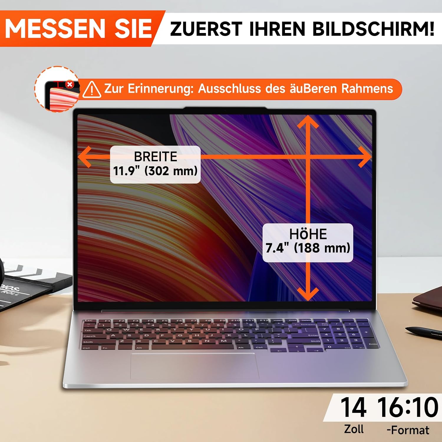 Detalle 2 de Magnetische Blickschutzfolie 14 Zoll 16:10