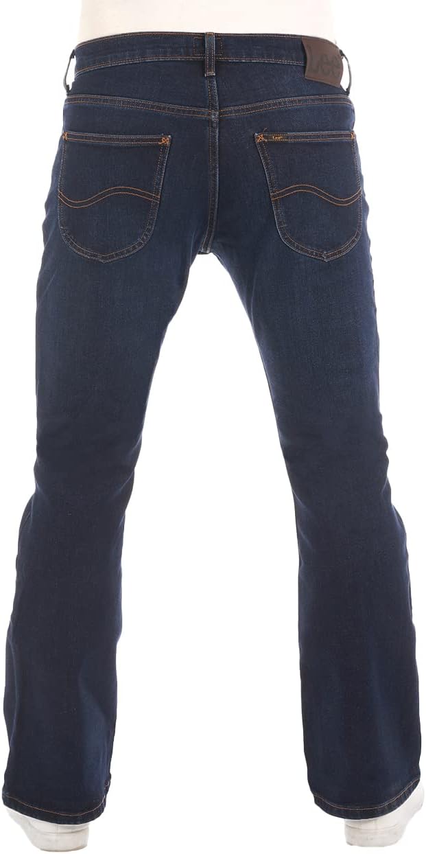 Thumbnail 1 de Lee Herren Stretch Bootcut Jeans Denver in Denim-Blau – mit Knopfverschluss