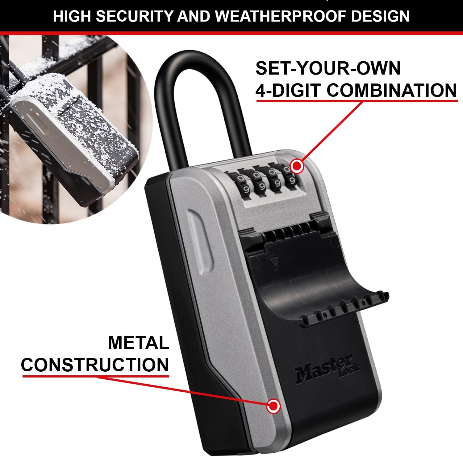 Detalle de Master Lock Key Safe with New Innovative Design – Large Capacity, High Security
