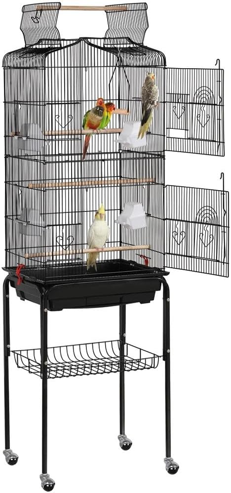 Yaheetech Large Bird Cage Open Play Top Parrot Cage