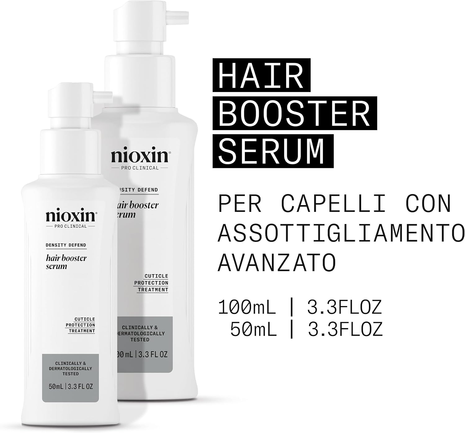 Detalle de Nioxin Hair Booster Serum con olio di menta piperita (100 ml) – trattamento protettivo senza risciacquo per capelli ad assottigliamento avanzato