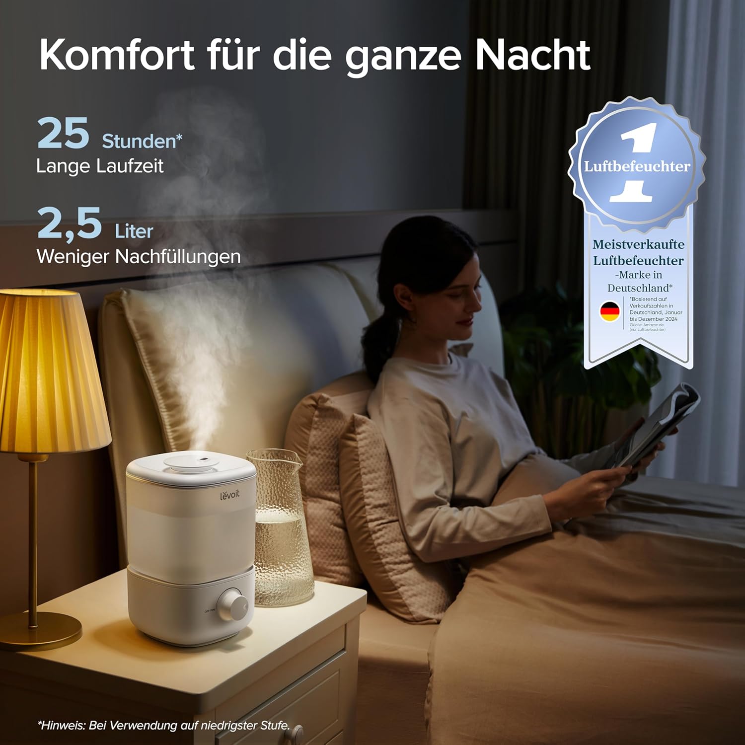 Thumbnail 1 de Levoit Top-Fill Luftbefeuchter 2,5 L für Schlafzimmer 💧
