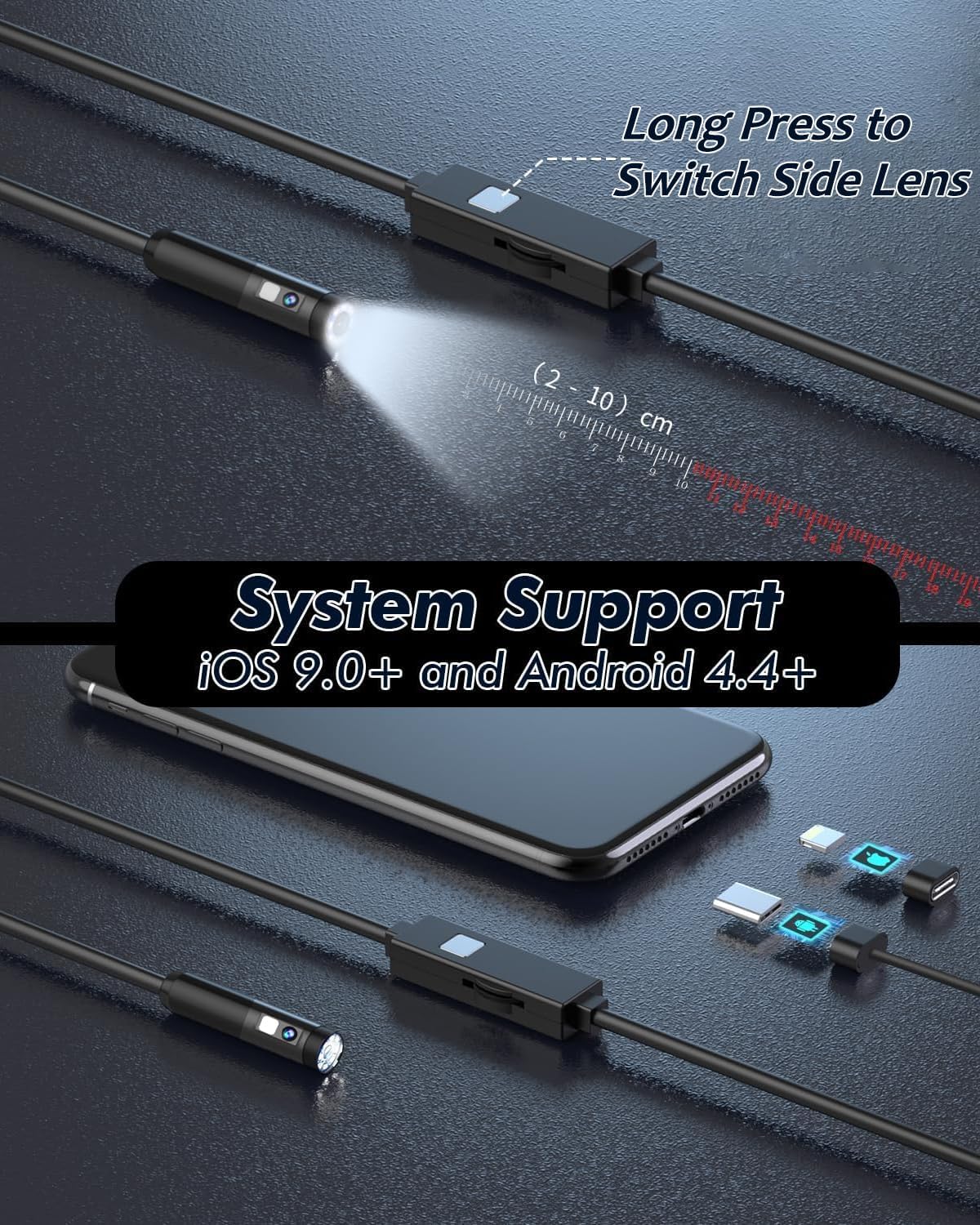 Detalle 2 de Dual Lens Endoskopkamera 1080P HD