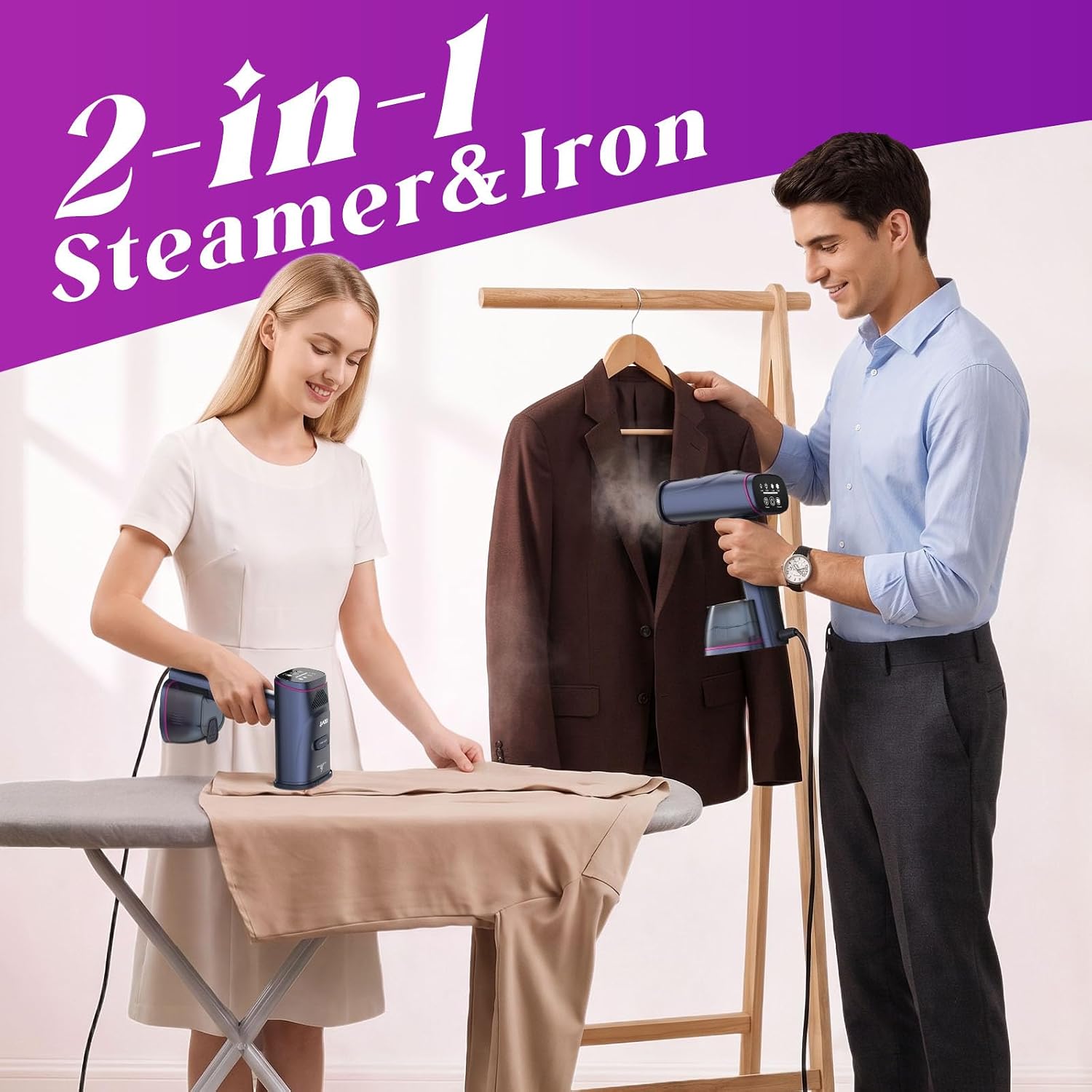 Detalle 1 de Reewit Handheld Garment Steamer 230 mL