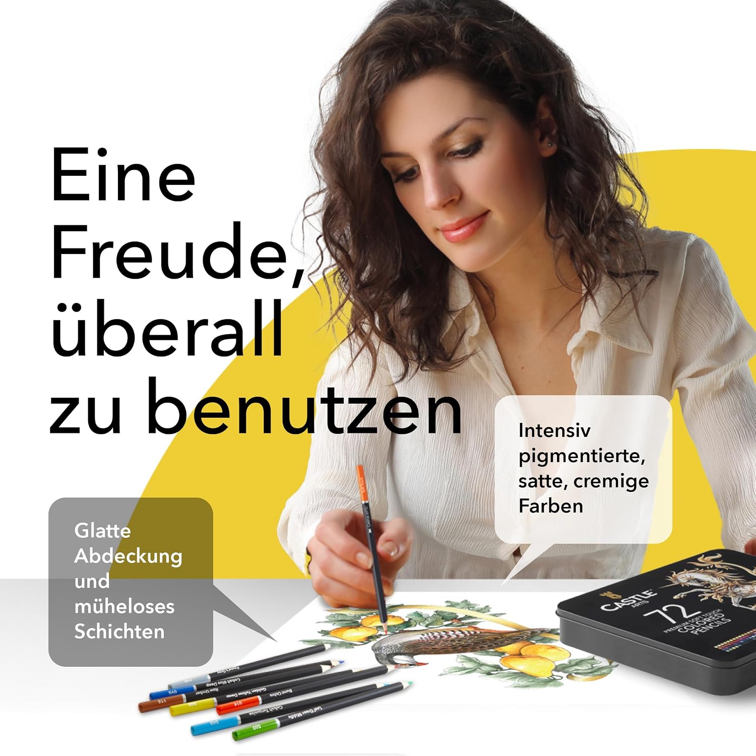 Detalle 2 de Castle Art Supplies Buntstifte 72er Set ✏