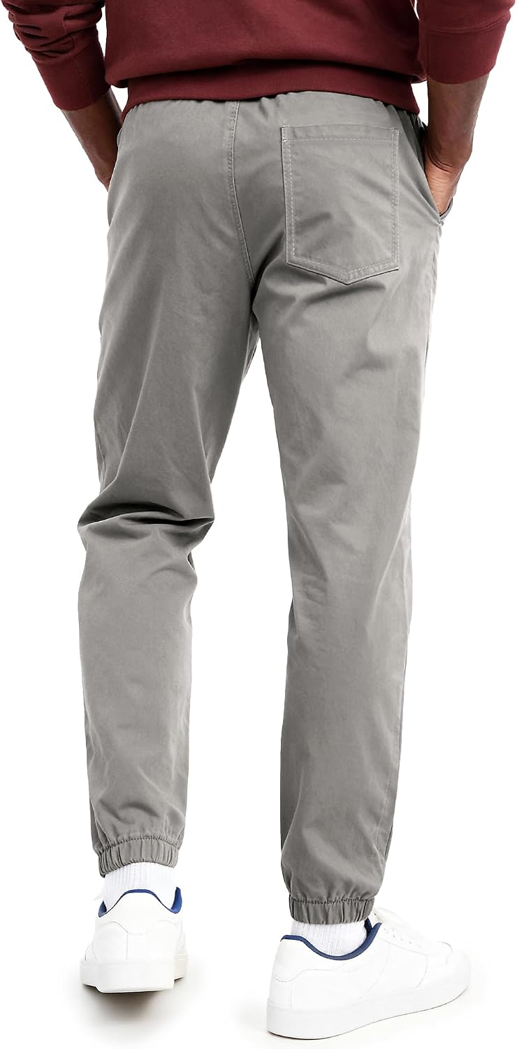 Detalle de HOTake Men's Chino Jogger Pants, Tapered Fit