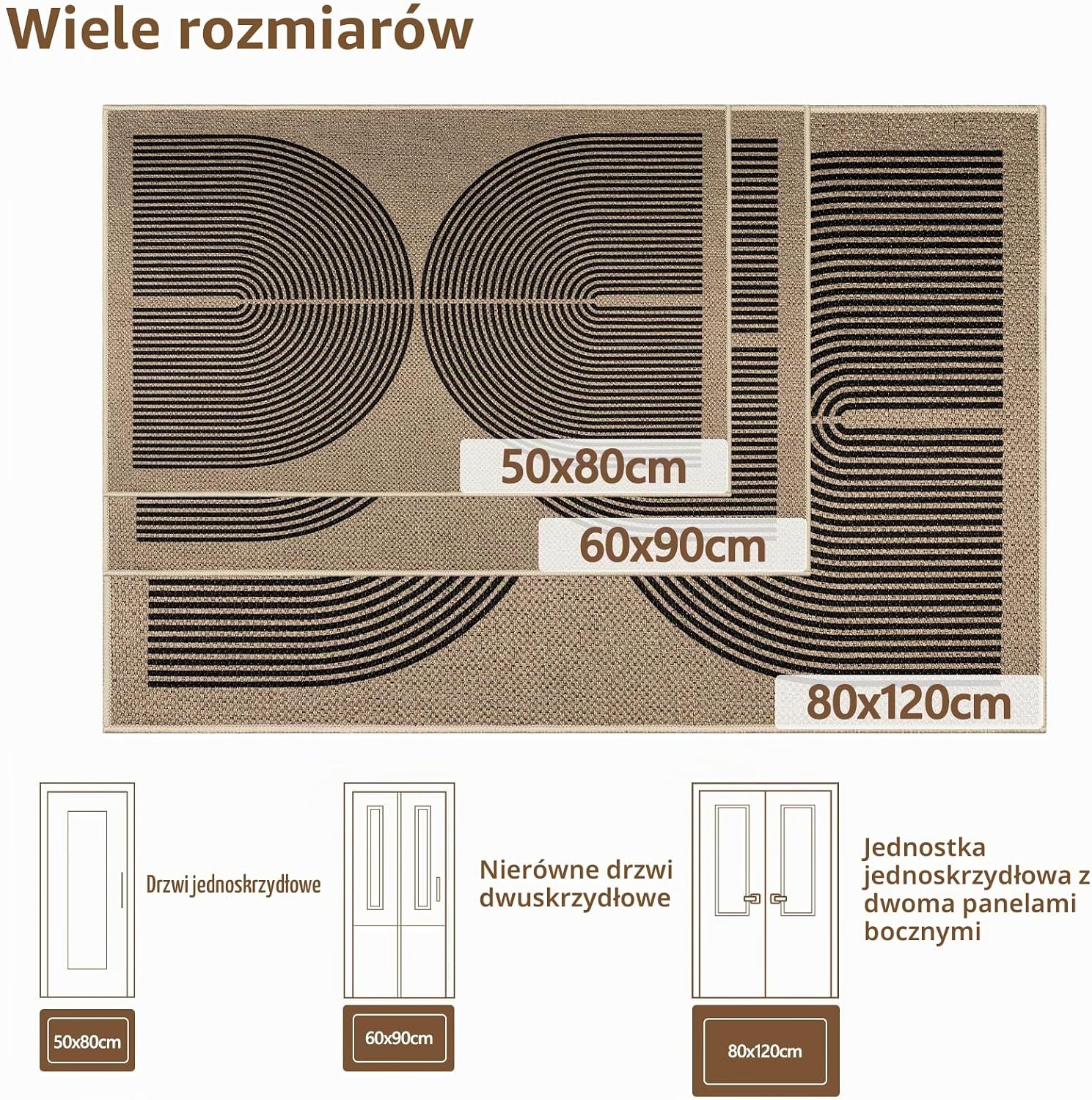 Detalle 2 de Capslpad Dirt Trapper Doormat – wycieraczka 50 × 80 cm, wygląd juty, antypoślizgowa i pralna