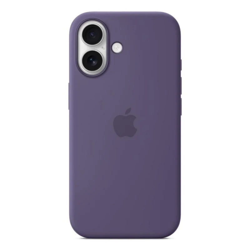 Detalle de Funda de silicona Purple Fog con MagSafe para iPhone 17 (Apple MGF04ZM/A)