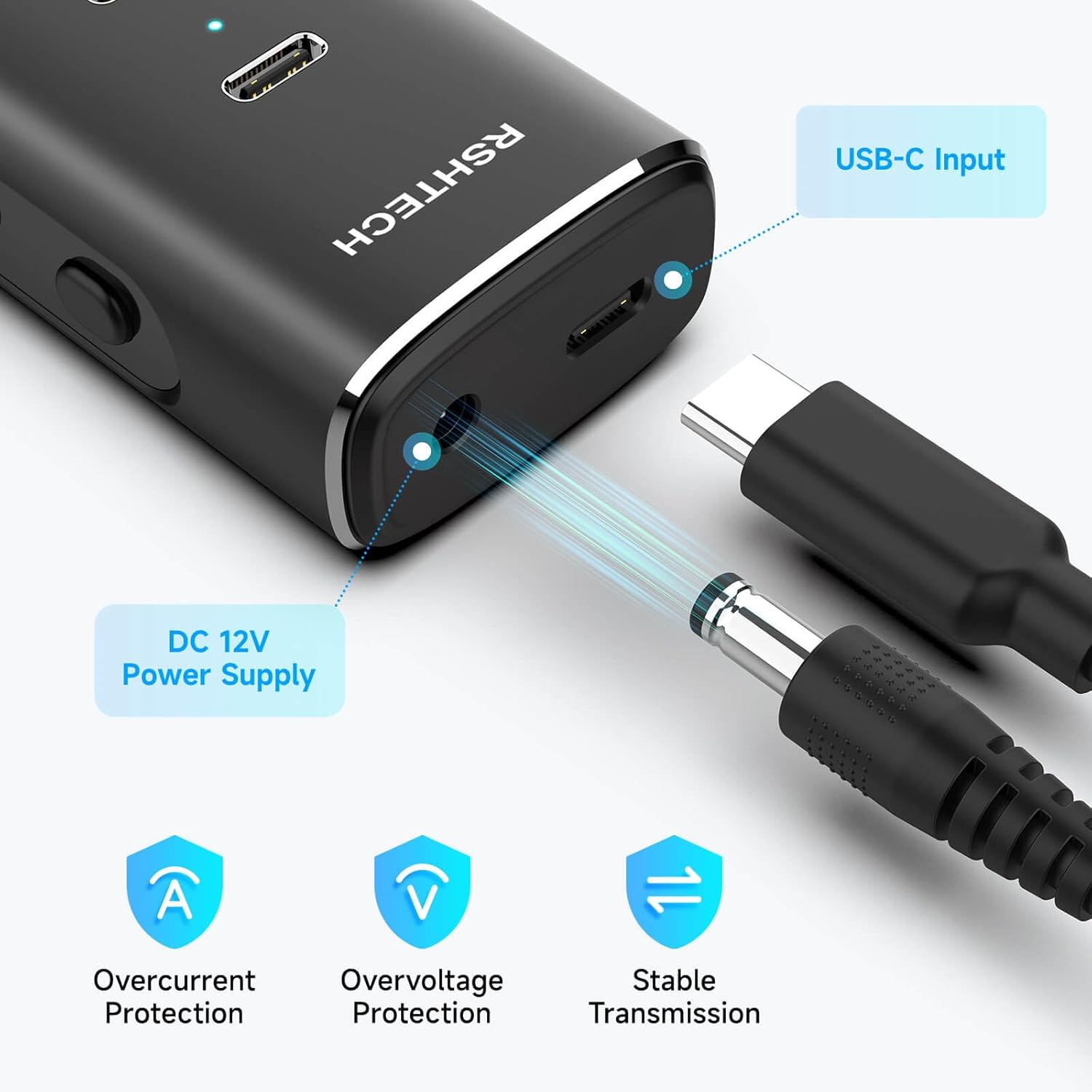 Detalle de RSHTECH 36W Powered USB-C Hub 10Gbps