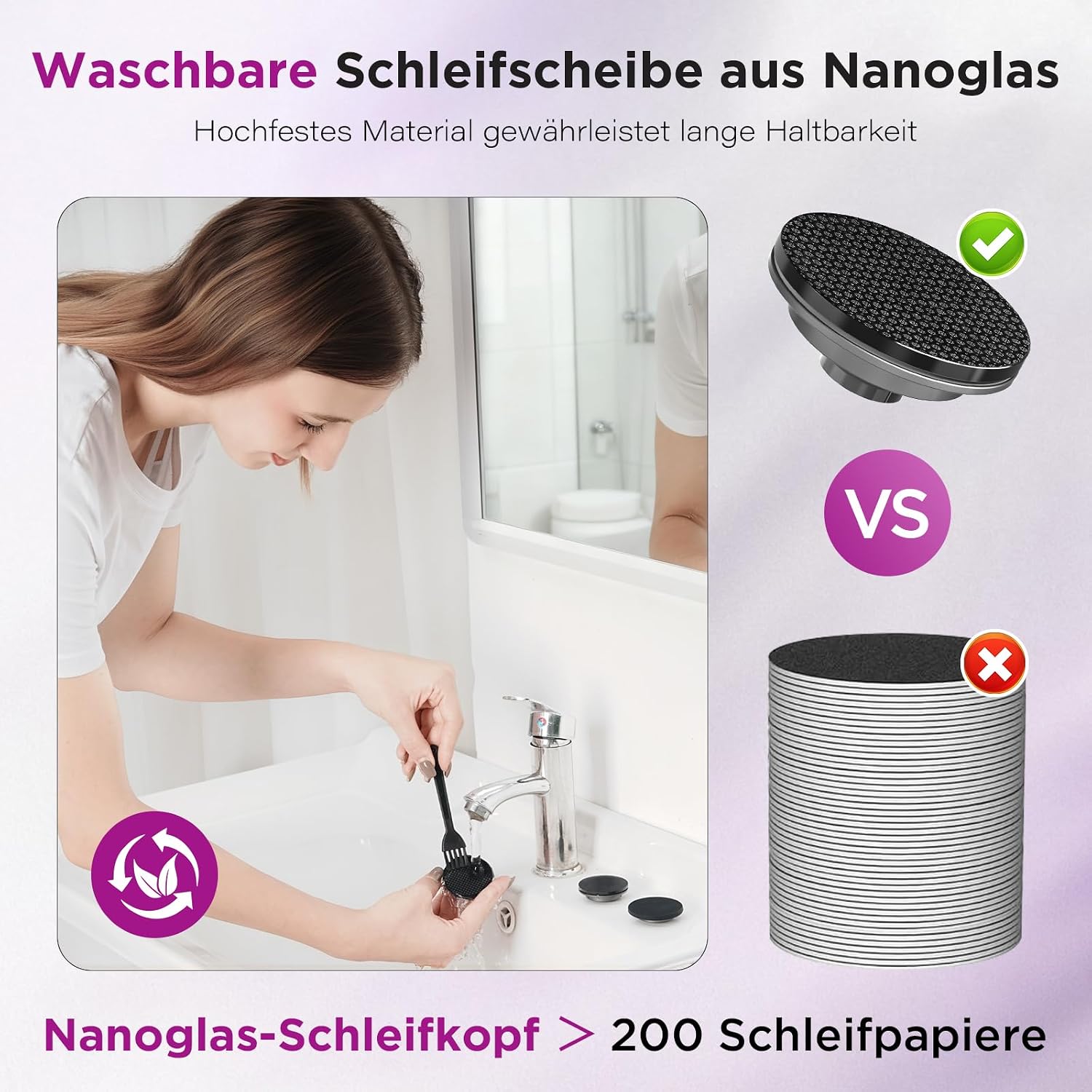 Thumbnail 3 de Elektrischer Hornhautentferner mit Öl-Funktion – Foot SPA mit Nano-Glas-Aufsatz, wiederaufladbar und ergonomisch aus Aluminium